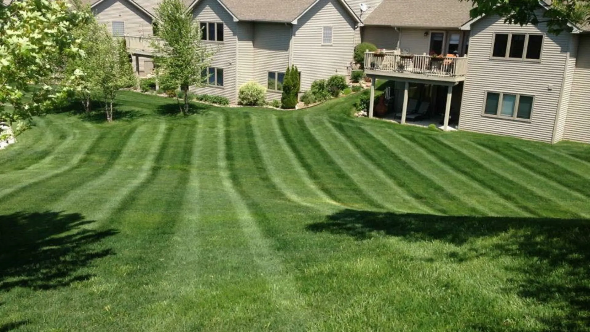 Mowed hill on property in Waukee, IA.